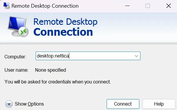 Microsoft Remote Desktop Client